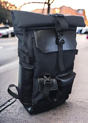 Рюкзак rolltop мужской женский для путешествий и ноутбука, роллтоп большой для города5 фото