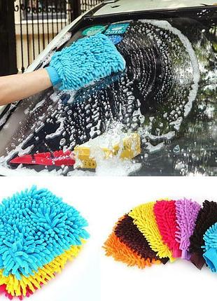 Перчатка из микрофибры, тряпка, варежка для мытья автомобиля, велосипеда