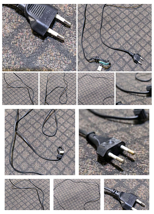 Електричний шнур живлення 2х1,5.  1000шт.