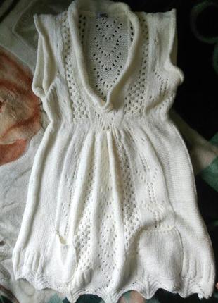 Вязаное платье1 фото