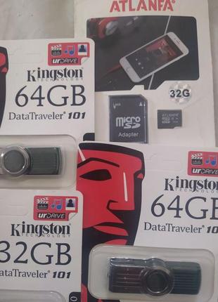 Карта пам'яті флеш картка 32 64 гб gb kingston