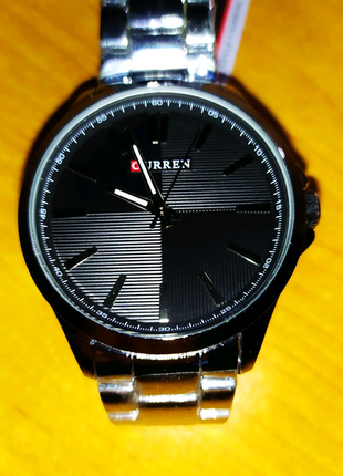 Чоловічі наручні годинники curren (8322) кварцові сріблясті3 фото