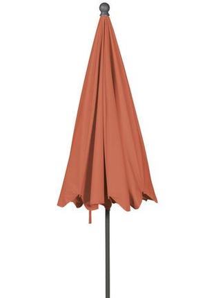 Большой пляжный зонт с тефлоновым покрытием ø180 см livarno терракотовый7 фото