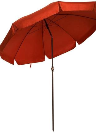 Большой пляжный зонт с тефлоновым покрытием ø180 см livarno терракотовый3 фото