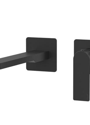 Paffoni tango ta105no70 змішувач для раковини настінний (чорний матовий), вилив 200 мм.