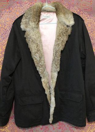 Пиджак куртка с натуральным мехом