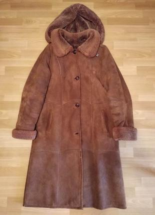 Женская дублёнка. дублянка жіноча з капюшоном. гарна дублянка!