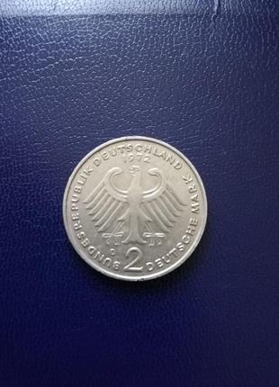 Монета 2 deutsche mark 1969 року.у чудовому стані.