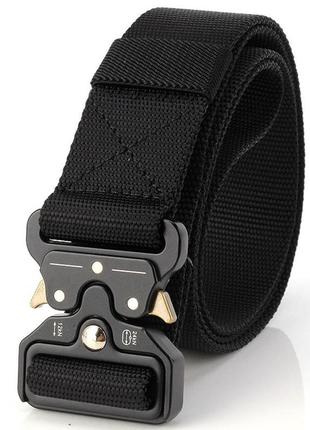 Ремень тактический assault belt с металлической пряжкой 140 см черный