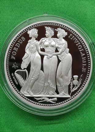 О.св. єлени 1 фунт три грації three graces 2021 срібло 1 oz proof1 фото