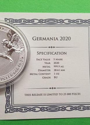 Раунд німеччина з орлом 2020 2-й реліз germania mint3 фото