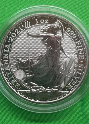 Хіт!!! британіка 2021 срібло 1 oz британія1 фото