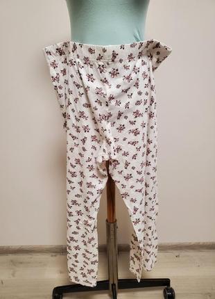 Красивые брендовые коттоновые трикотажные брюки пижама батал4 фото