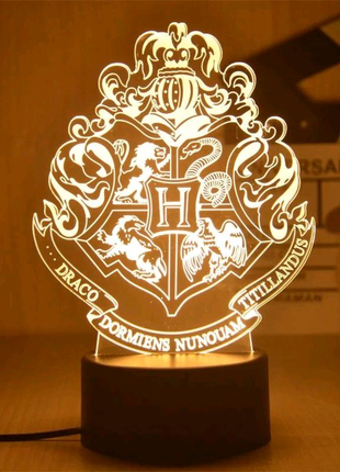 Harry potter світильник у кімнату нічник гаррі поттер hogwarts