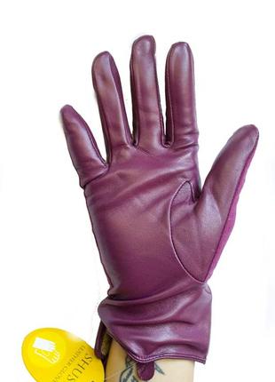 Женские перчатки комбинированные 710/717(текстиль+кожа)1,36 фото