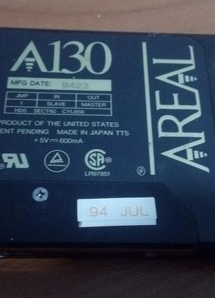Раритет! винчестер 2.5" ide - areal a130 (130 megabyte), рабочий!