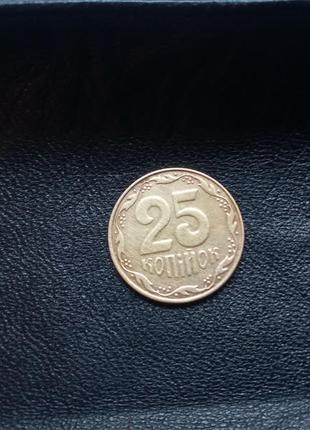 Монета україни 25 копійок 2015 року брак4 фото