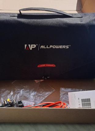 Портативна сонячна панель 100w allpowers 3-usb/type-с/dc-18v дета