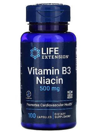 Ниацин, витамин в3, life extension,100 капсул