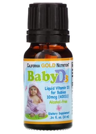 Жидкий витамин д3 california gold nutrition baby d3  для детей3 фото