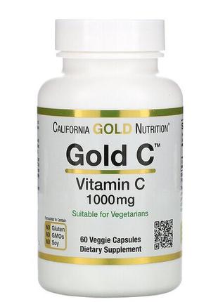 Вітамін c 1000 мг gold c california gold nutrition 60 капсул