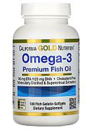 Омега-3 риб'ячий жир california gold nutrition 100 капсул