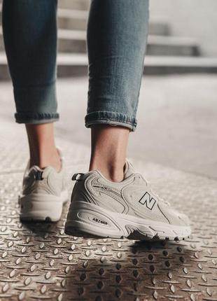 New balance 530 в сером цвете из кожи7 фото