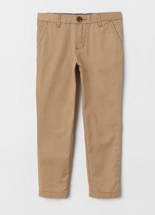 1-2 года 92 см h&m фирменные узкие брюки чиносы из хлопкового твила стильному мальчику