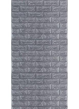 Самоклеющаяся 3d панель под серебряный кирпич в рулоне 3080x700x3мм (r017-3) sw-00001445