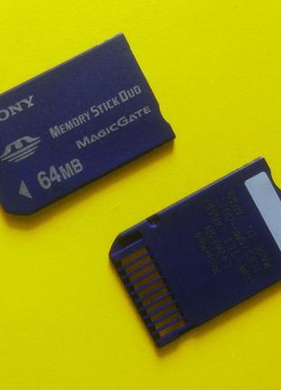 Карта пам'яті sony memory stick pro duo 64 mb для фото камери
