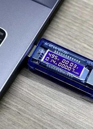Usb тестер keweisi kws v21 вольтметр амперметр измеритель ёмкости