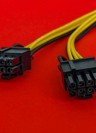 Кабель живлення відеокарти pci-e 8 pin gpu 2*8(6+2) перехідник
