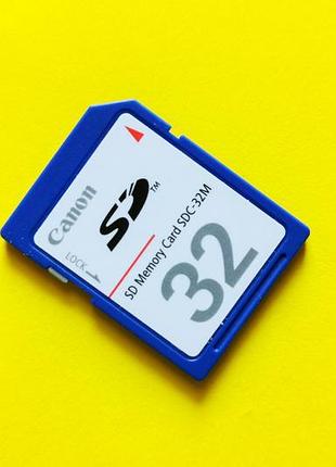 Карта пам'яті флеш sd 32 mb canon