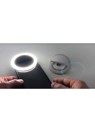 Usb led-лампа selfie ring light rk-12 на акумуляторі3 фото