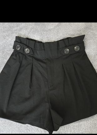 Шорты zara/черные шорты/trafaluc