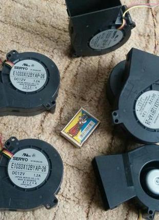 Відцентровий вентилятор "japan servo" 125х95х32мм 12в 1.2 а (равлик)