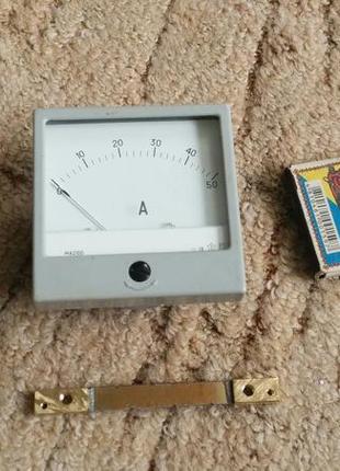 Амперметр постійного струму 0 – 50а для зарядного або бж. срср.