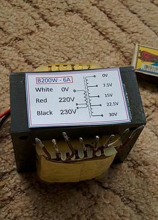 Потужні трансформатори 4 х 7.5 ( 2х15 або 30 в) струм 5 а.