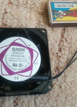 Високоякісні алюмінієві вентилятори 220в 80мм"sunon" ш-підшипник.