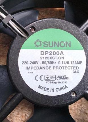Високоякісні алюмінієві вентилятори "sunon" 220в 30вт 200 м3/час