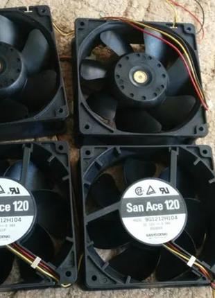Вентилятори (кулери) 120х120х38 мм 12в 0.21а шарикопідшипник.