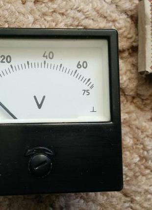 Вольтметр постійного струму 0 - 75v 60х60 мм срср