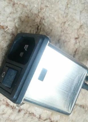 Мережевий фільтр 10а 250v 50гц з вимикачем