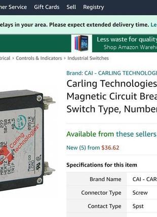 Автоматичний вимикач 15а для захисту акб carlingswitch (сша)
