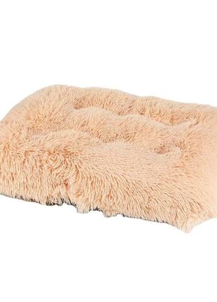 Теплый лежак для больших собак мягкая лежанка кровать большая для домашних животных 110*75 см1 фото