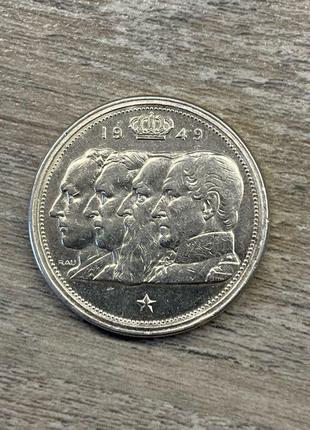 100 франков 1949 г. бельгия