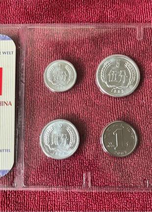 Продам набір із 6 монет 1987 — 2007 г. китай.