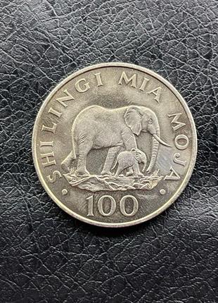 100 шиллингов 1986 г. танзания