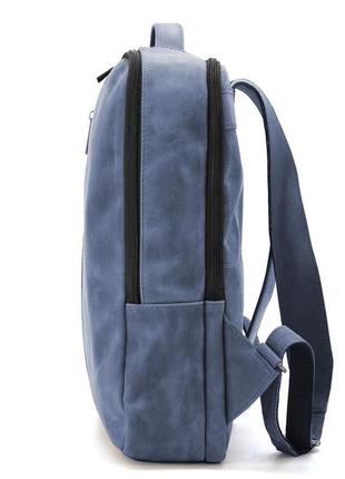 Шкіряний рюкзак синій tarwa rk-7287-3md кінська шкіра3 фото
