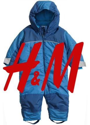 Теплий зимовий дитячий комбінезон h&m р. 74